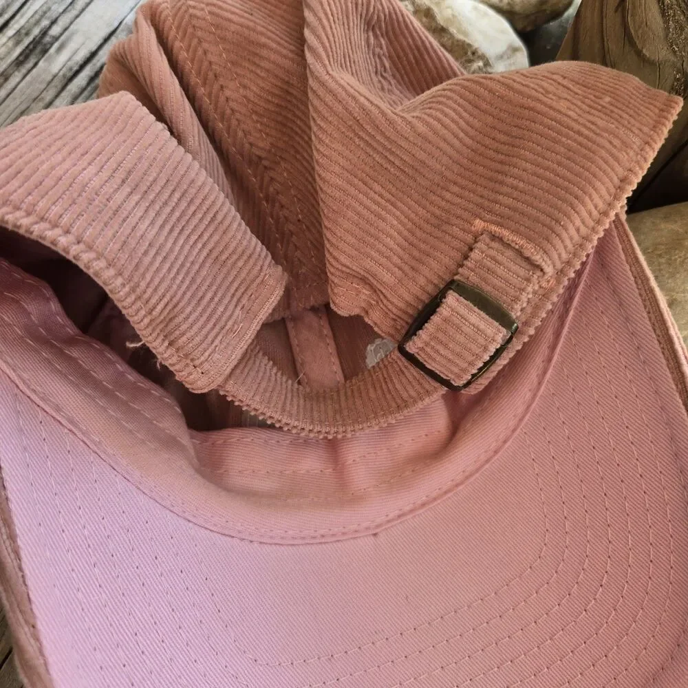 Los Angeles LA Hat Cap Strapback OS Pink American Needle Adjustable Corduroy